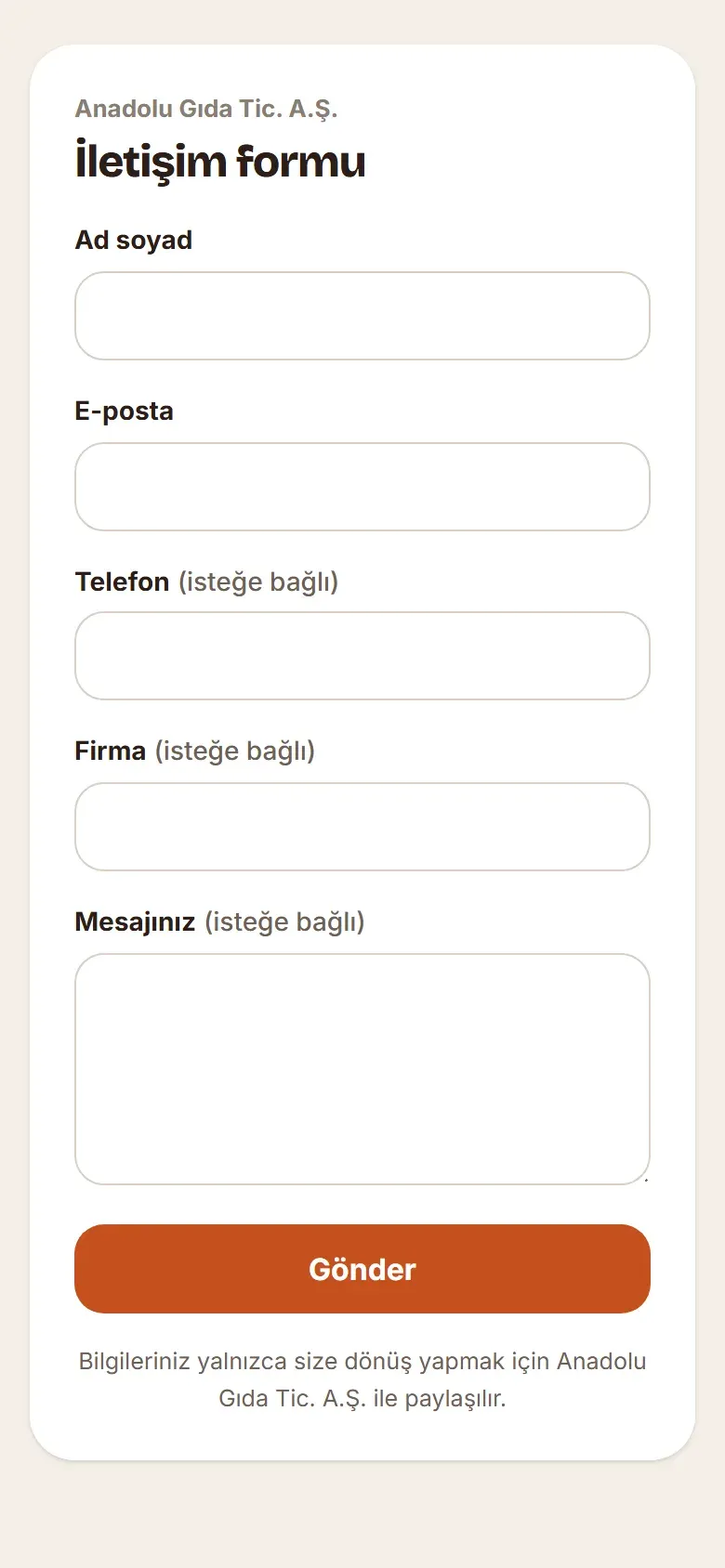 Telefonda CukoZ CRM Suite web formu