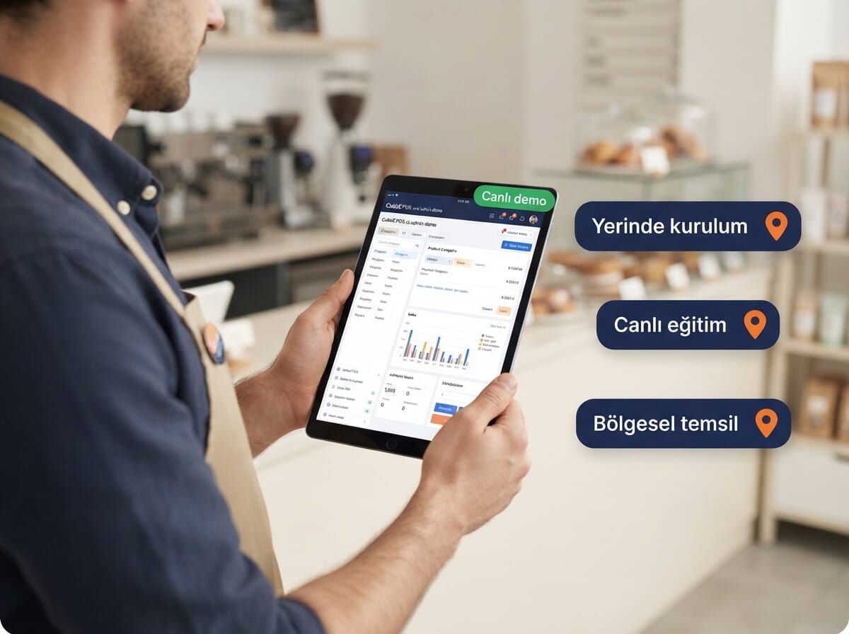Saha temsilcisi — yerinde kurulum ve canlı demo
